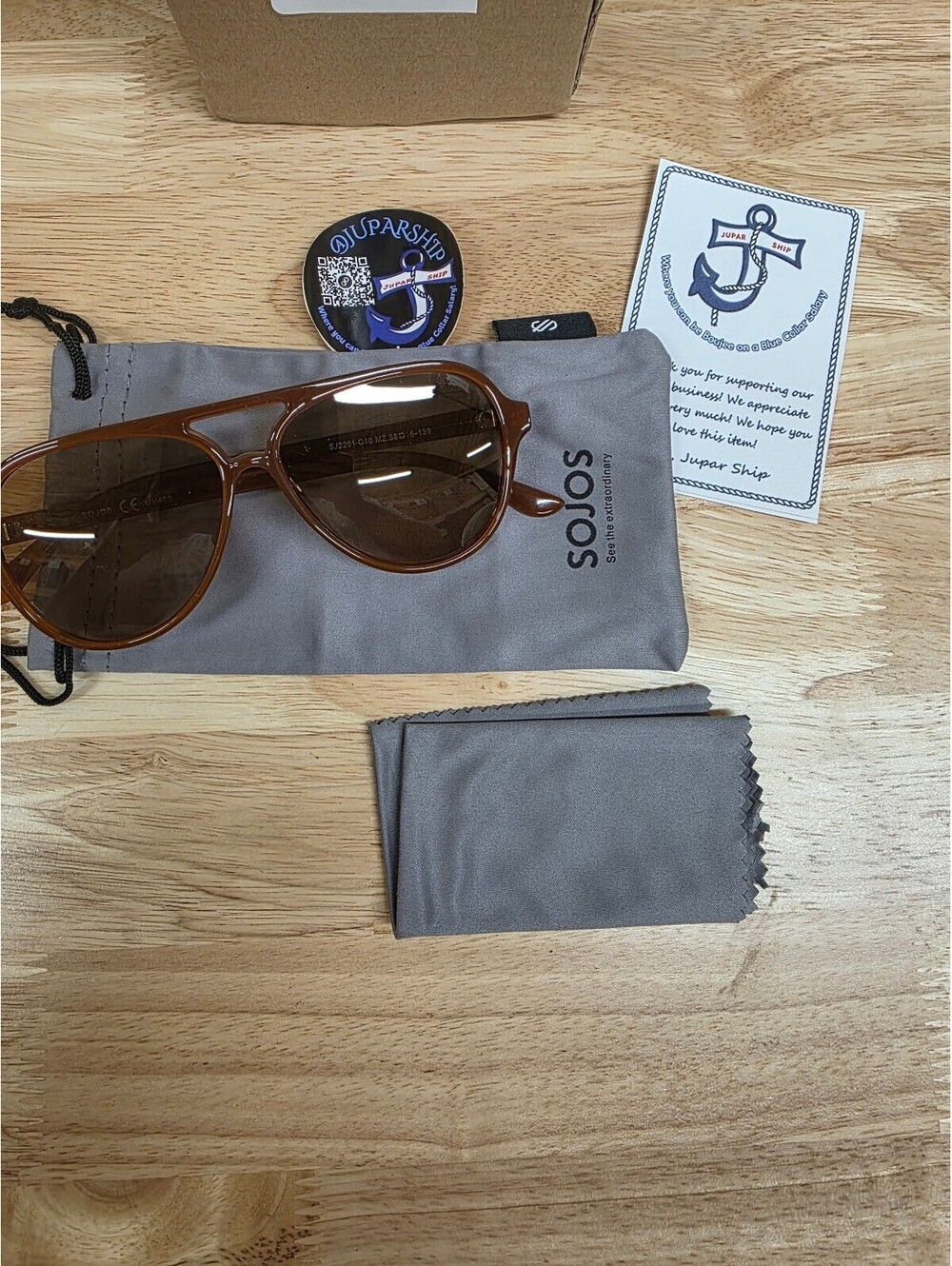 SOJOS POLARIZED RETRO AVIATOR SUNGLASSES DARK TORTOISE/BROWN UNISEX